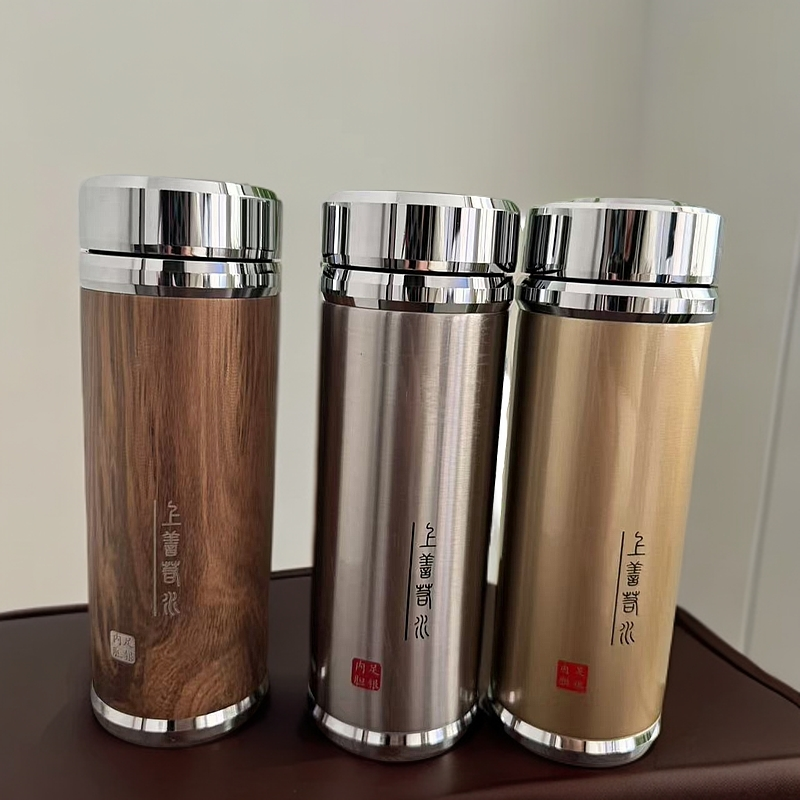 足银银制品 足银999上善若水保温杯