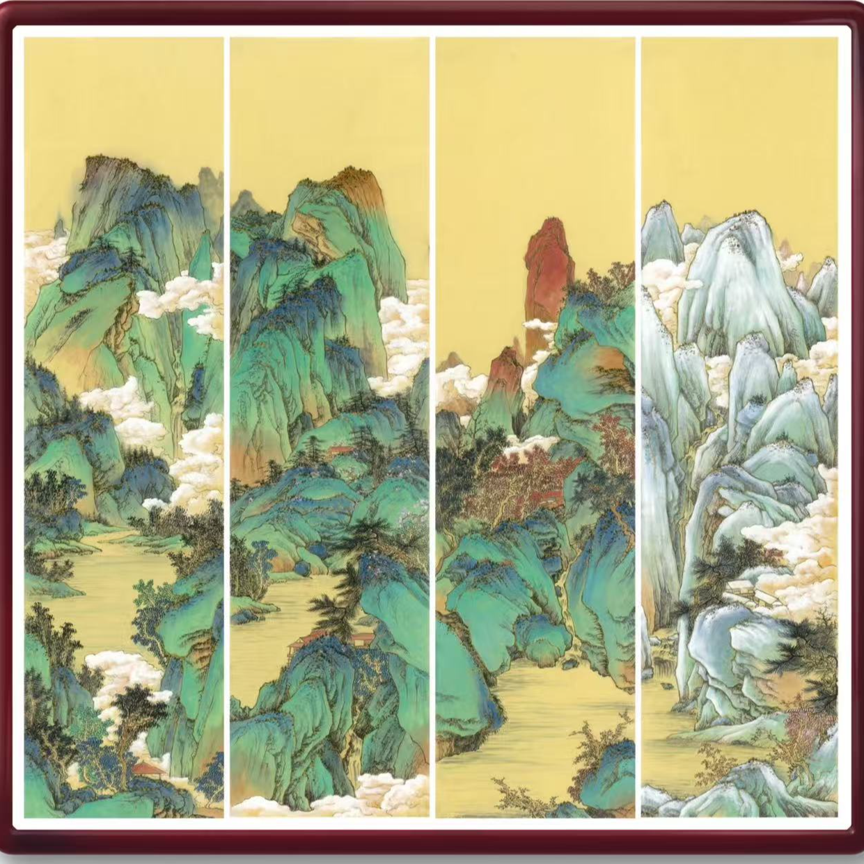 刘志扬国画作品《山河一统》