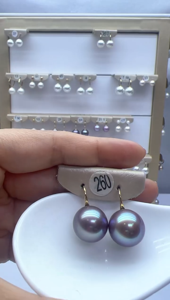 【闪购商品】淡水珍珠耳饰18K金镶嵌260