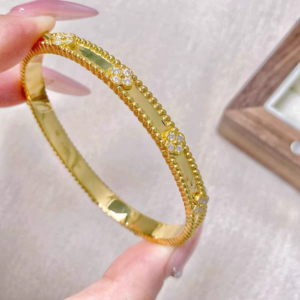 合金手镯 万花筒手镯 镀18K金 精工高品质手镯