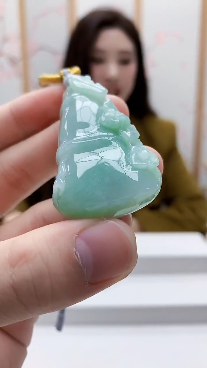 未镶嵌定制翡翠4829bb-毛货挂件23