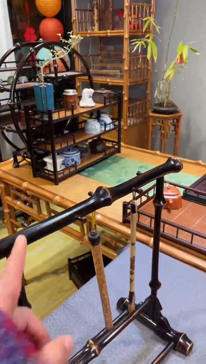 【闪购商品】紫砂茶杯筇竹毛笔架手工制作