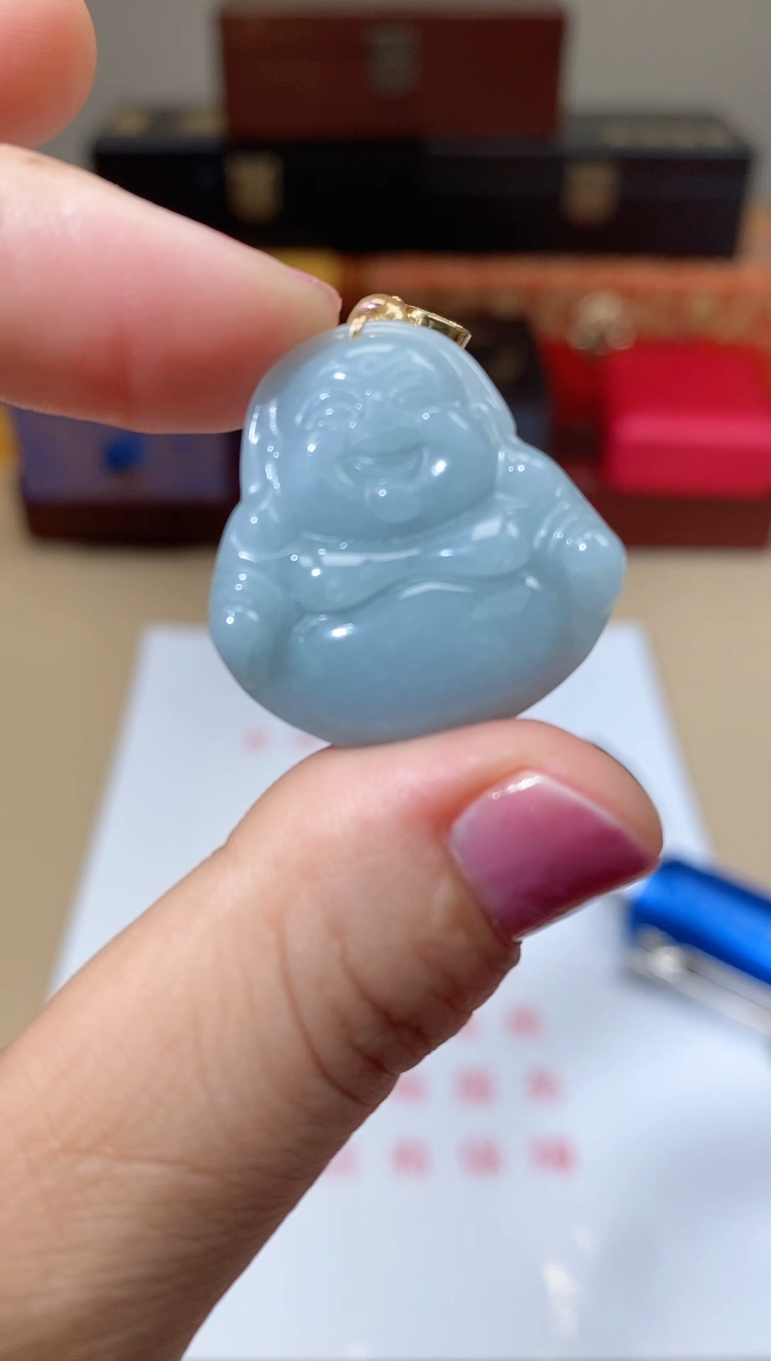 【闪购商品】翡翠颈饰未镶嵌天然A货翡翠佛公吊坠