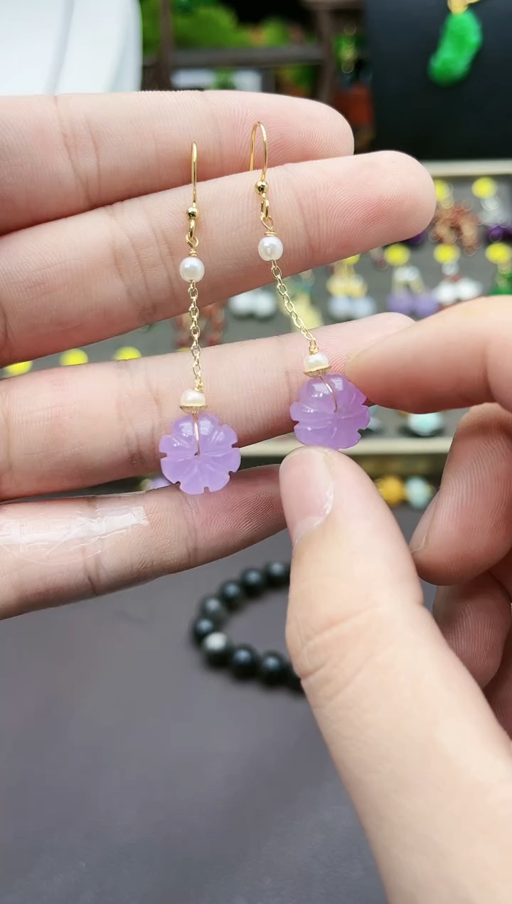 【闪购商品】玛瑙/玉髓耳钉银S925镶嵌504000