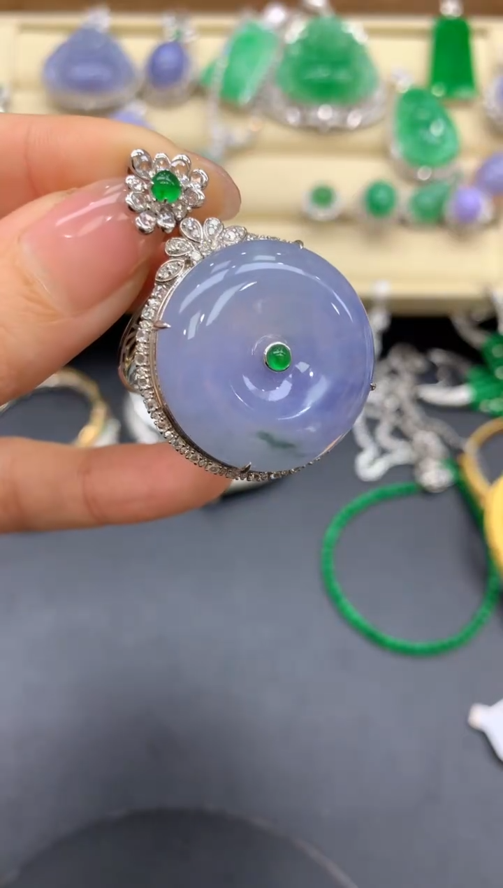 【闪购商品】翡翠颈饰18K金镶嵌578-中国好珍宝