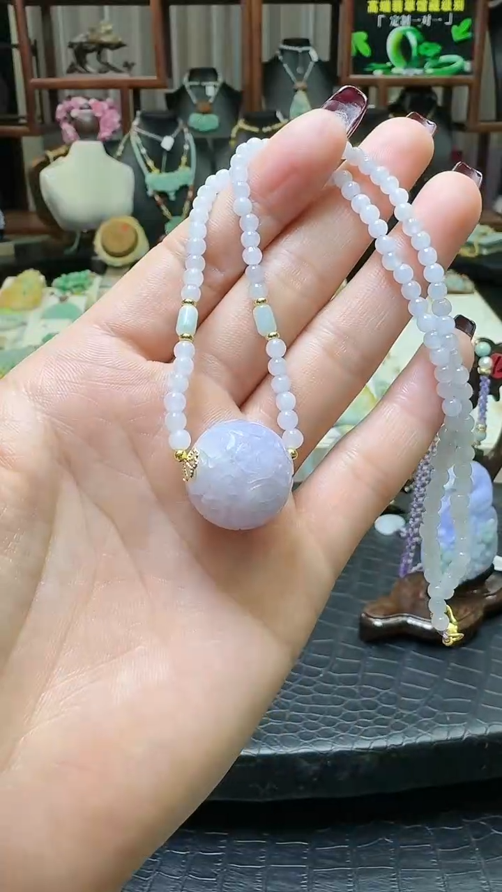 【闪购商品】翡翠颈饰未镶嵌翡翠毛衣链