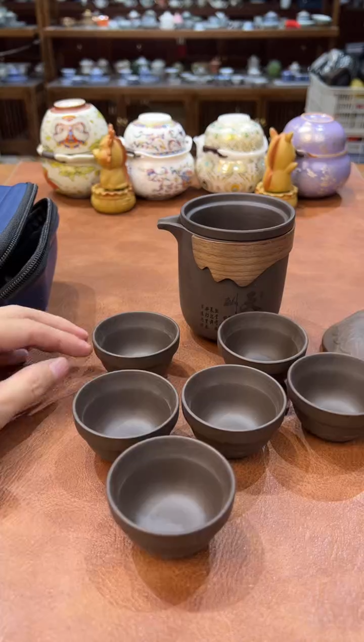 真的很便宜会开片的旅行茶具