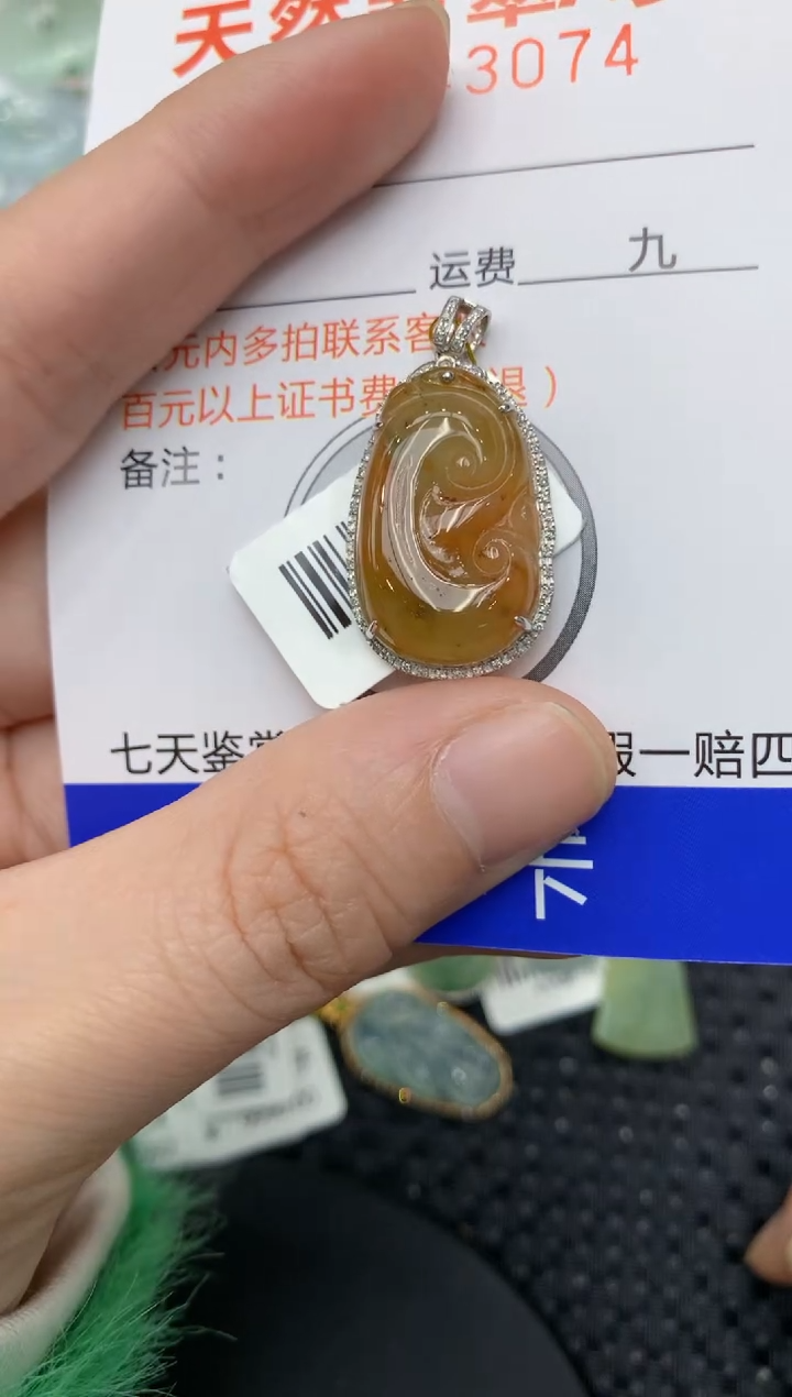 【闪购商品】翡翠颈饰18K金镶嵌11111111