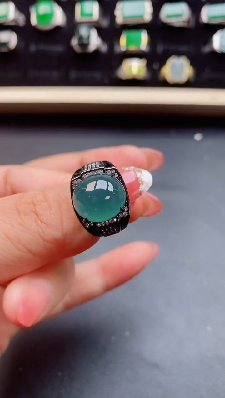 【闪购商品】翡翠戒指银S925镶嵌508550