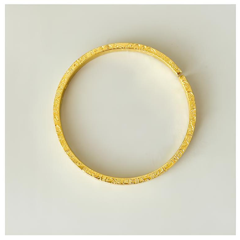 足银手镯 足银金包开口款吉言手镯古法手工锻打经典传承轻奢女