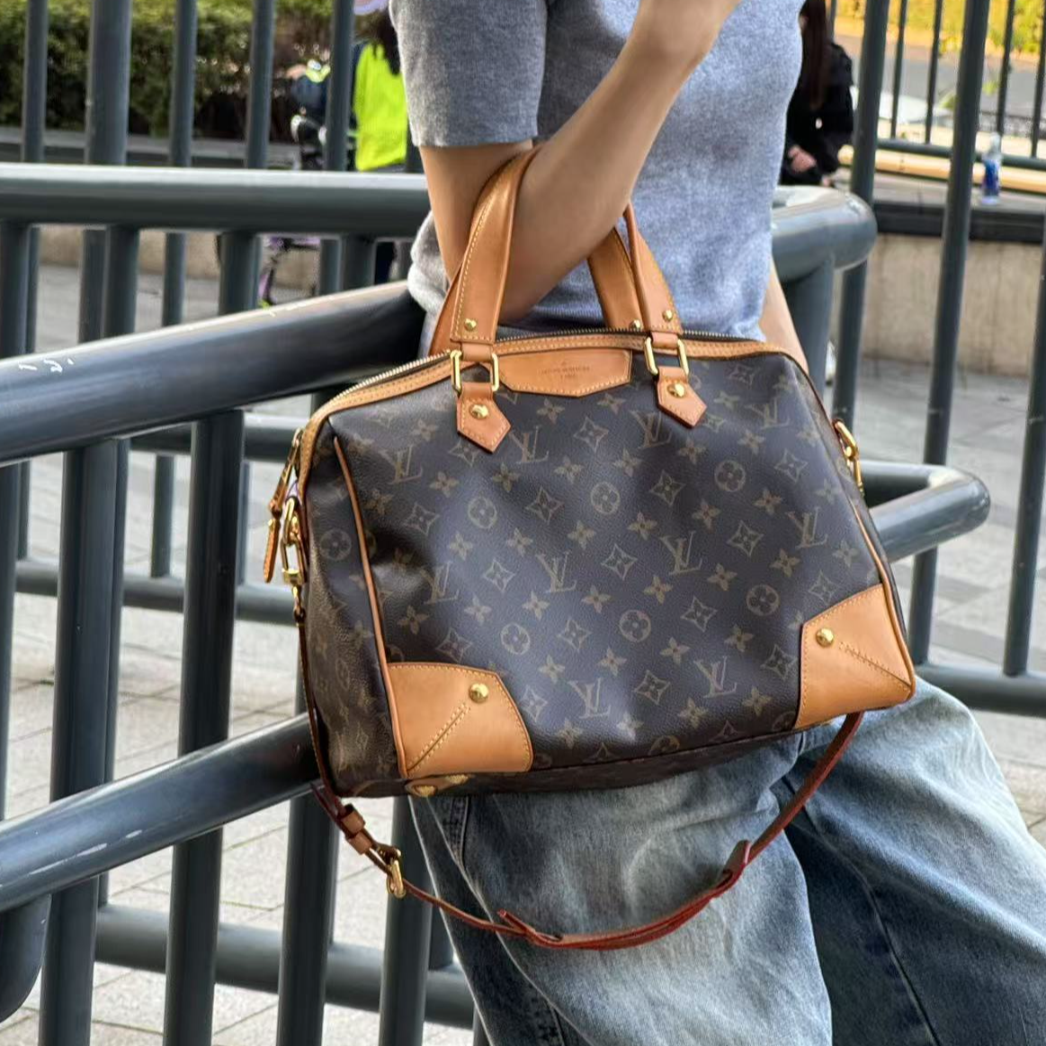 95新 LouisVuitton/路易威登 16417369 retiro机场包小号 34*28 
