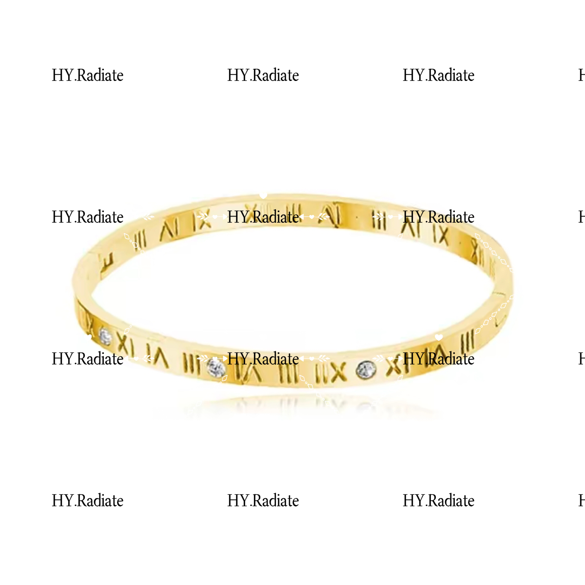 钨金手镯 HY.  Radiate罗马数字手镯 设计轻奢高级精美时尚百搭