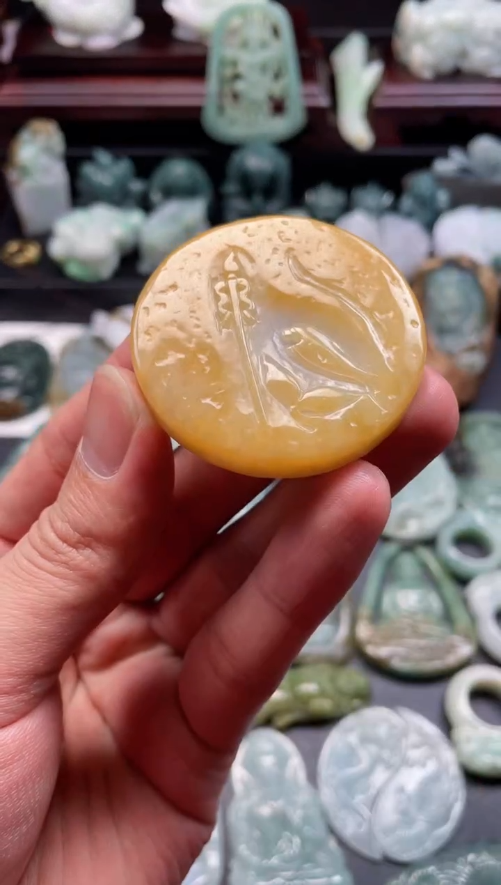 颈饰未镶嵌翡翠26  天然翡翠a货  悟道