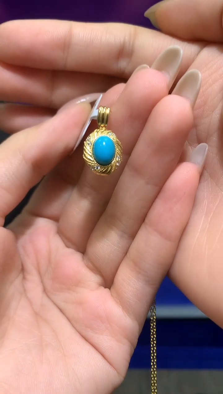 银S925镶嵌绿松石颈饰【宝石世家严选】