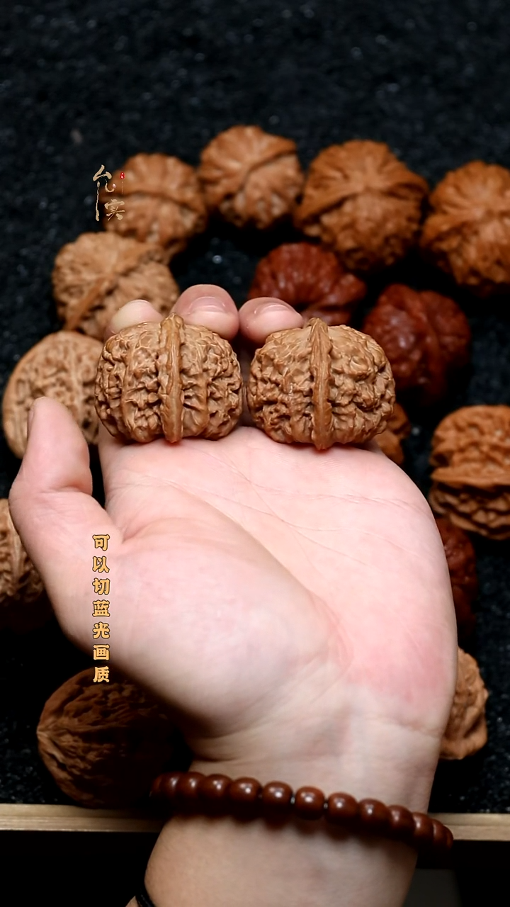 把件文玩核桃小*✔白狮子