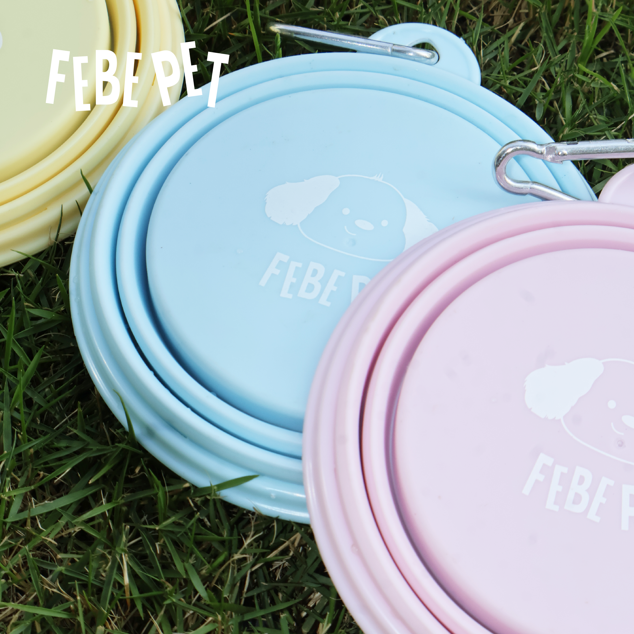 FEBE PET外出便携式折叠狗碗宠物狗狗猫咪出门折叠碗狗食盆