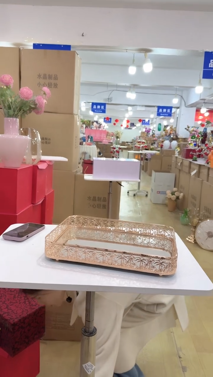 【闪购商品】无铅玻璃美全花器-b-早6 托盘