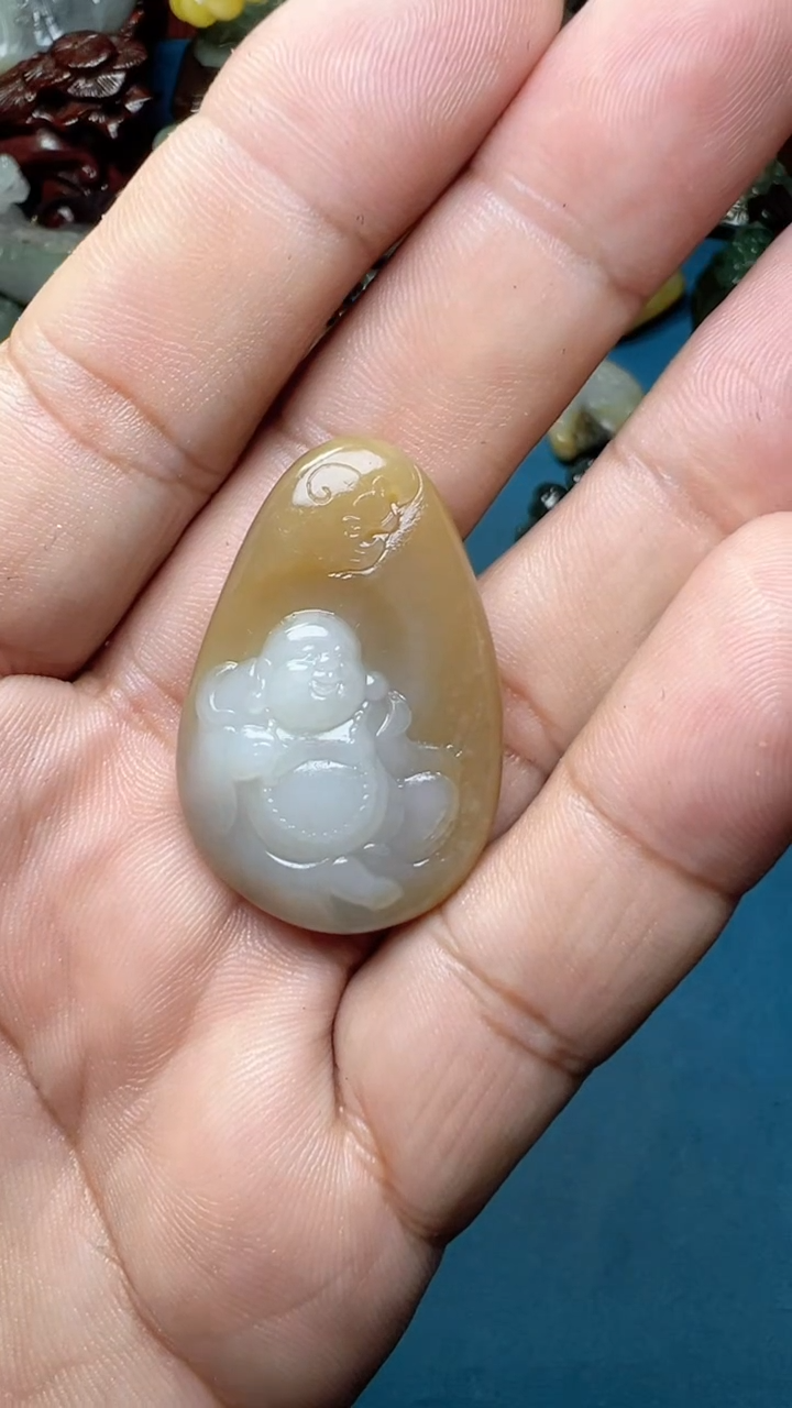 和田玉未镶嵌挂件-