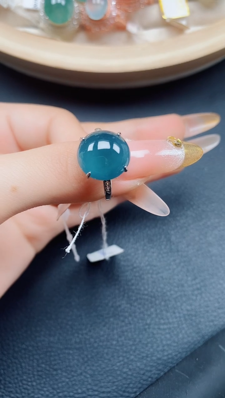 【闪购商品】翡翠戒指银S925镶嵌翡翠