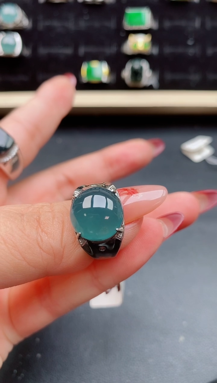 【闪购商品】翡翠戒指银S925镶嵌508050