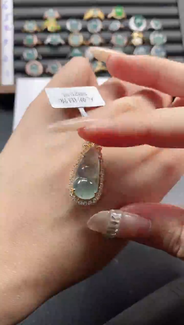 银S925镶嵌戒指翡翠51511