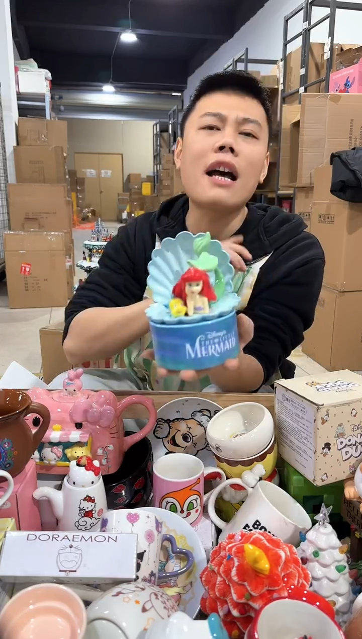 瓷片美人鱼首饰盒