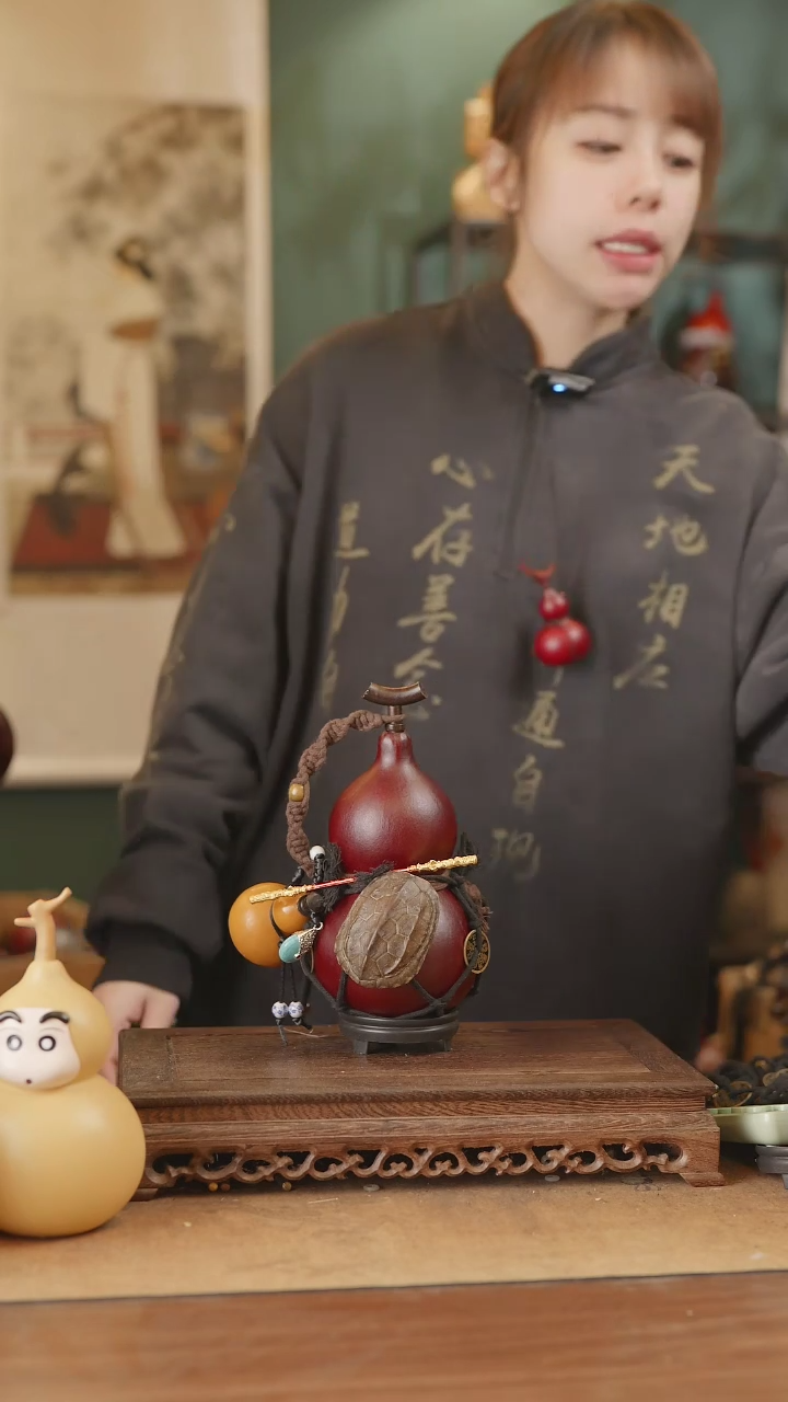 【闪购商品】171号精品天然大漆工艺防渗内胆酒葫芦~