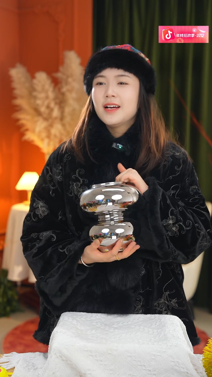 陶瓷花瓶 电镀银甜甜圈矮款