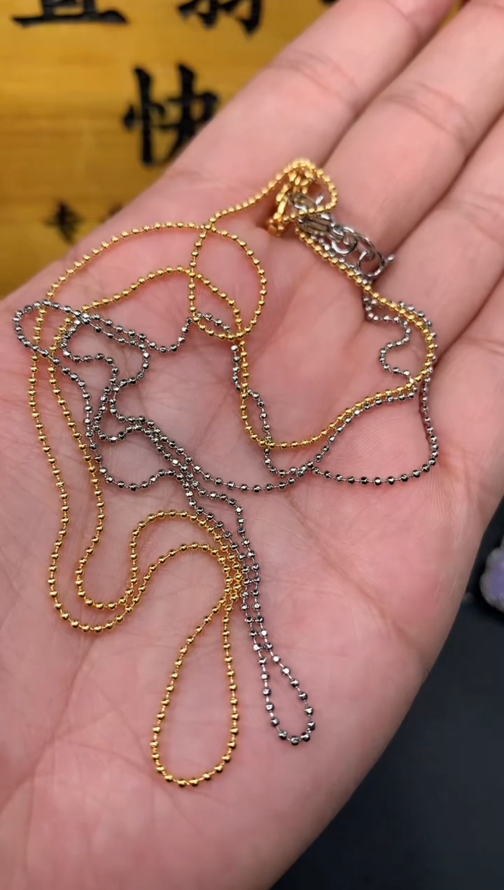 【闪购商品】翡翠颈饰18K金镶嵌珠珠链