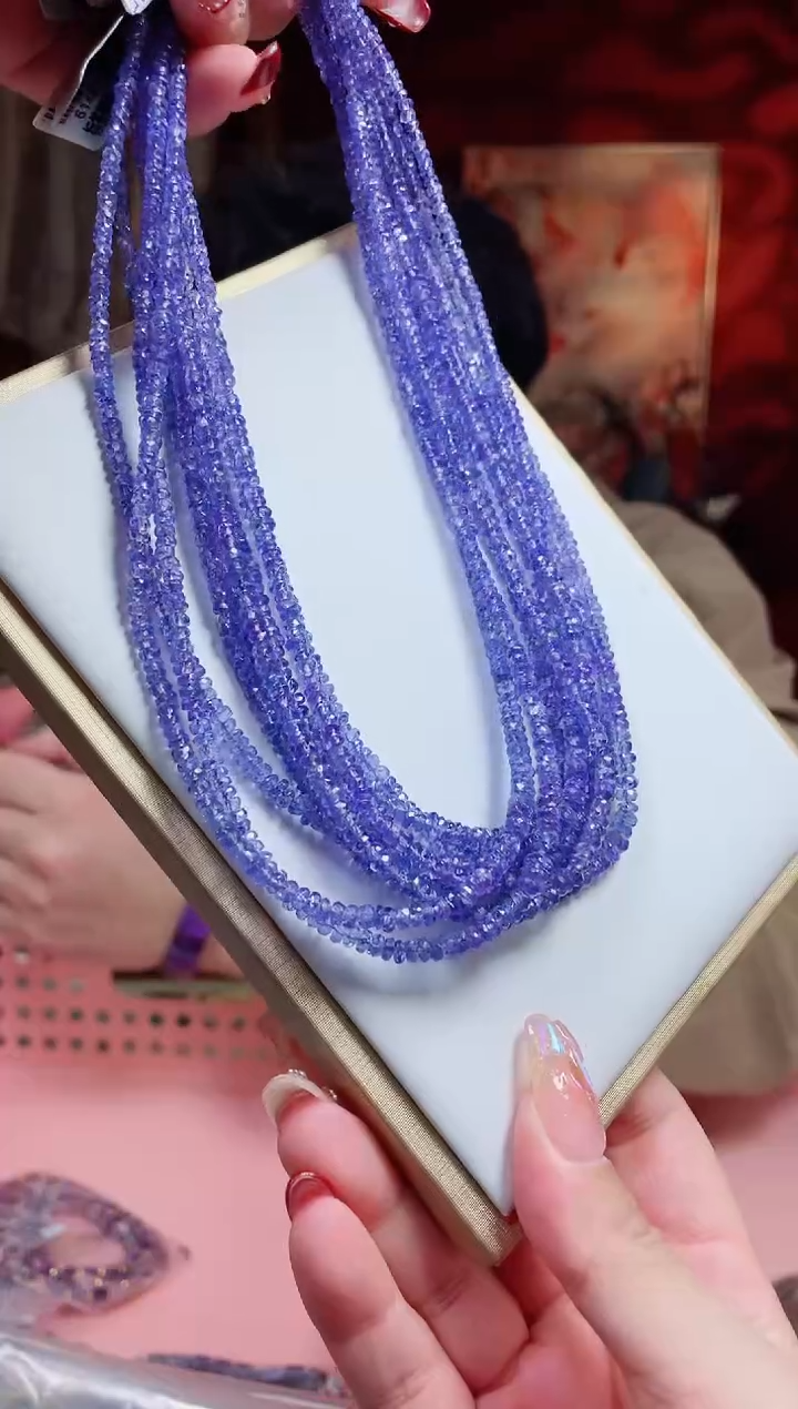 【闪购商品】坦桑石项链18K金镶嵌多样性发其一