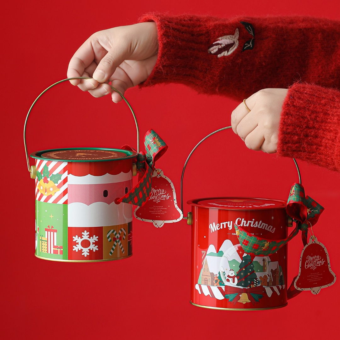 喜小二圣诞节平安夜苹果盒平安果包装盒马口铁圣诞礼品包装糖果盒