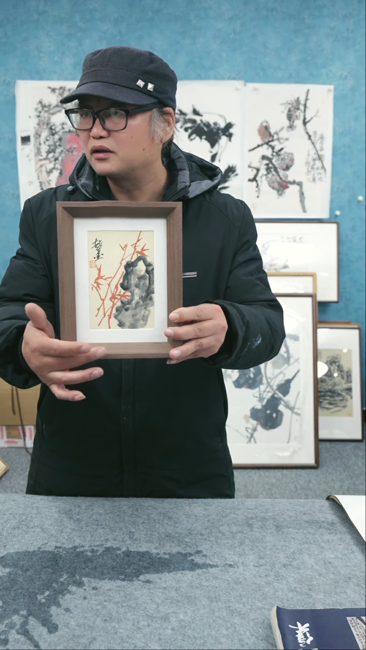 【闪购商品】国画8寸郑志超老师木质摆台