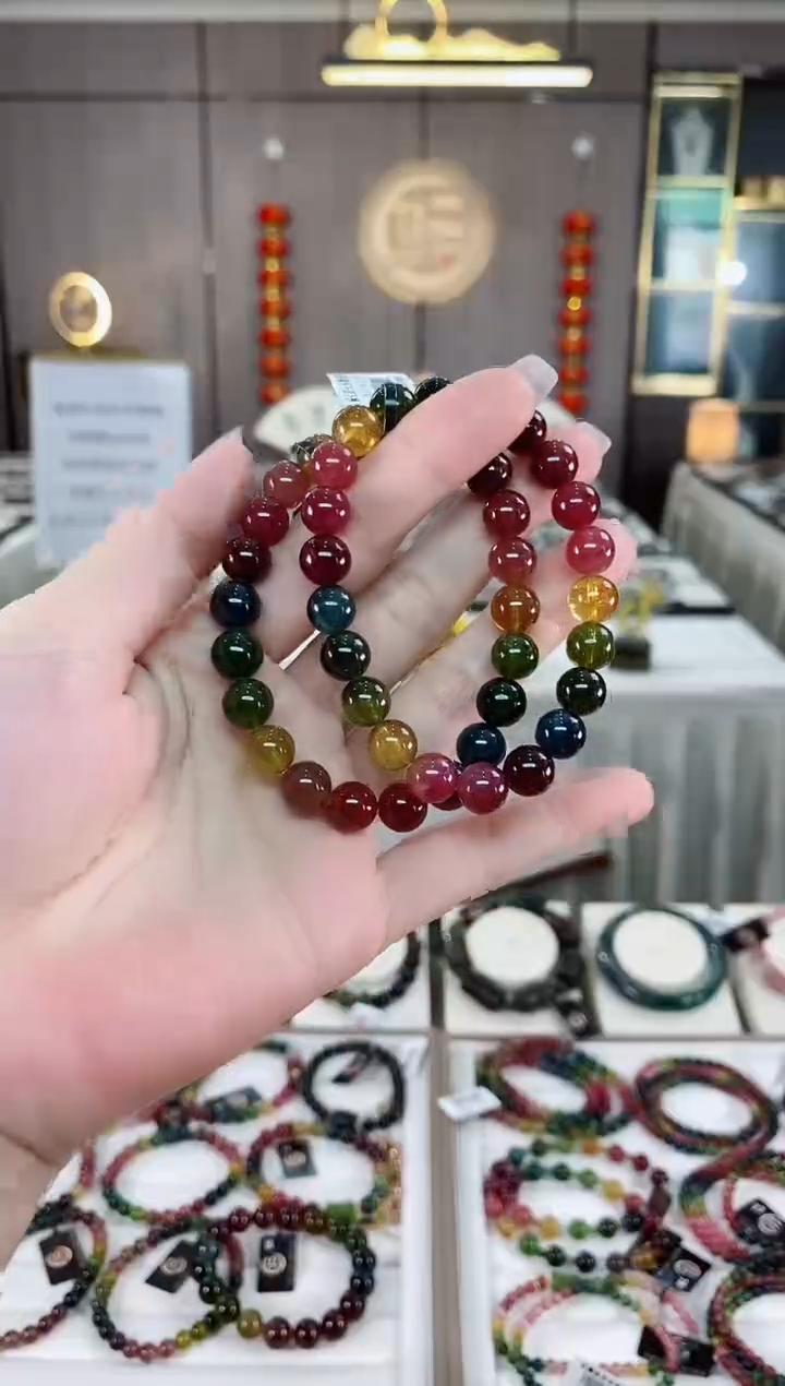 单圈手串8mm+未镶嵌碧玺（多样性发一条）hon