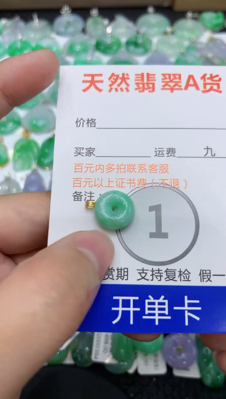 【闪购商品】翡翠颈饰18K金镶嵌111111111111