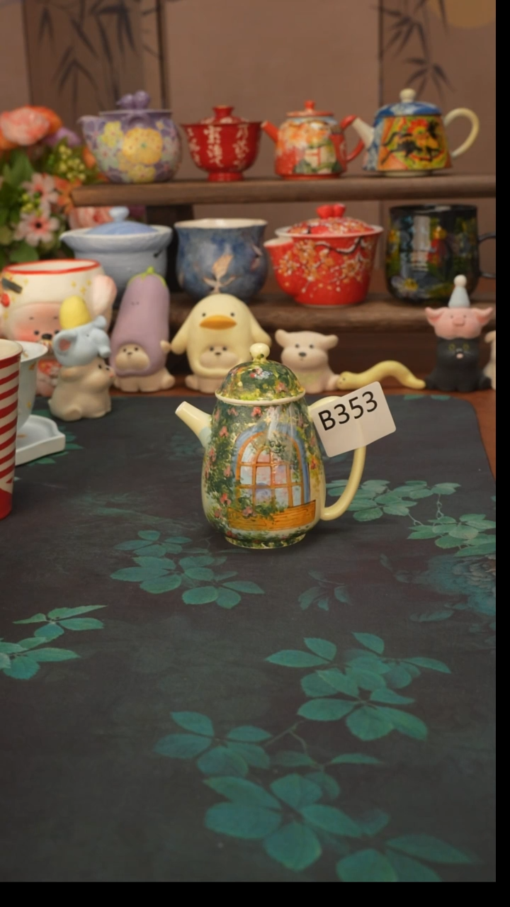 石一  玫瑰花窗壶353