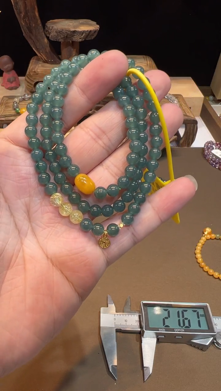 18K金镶嵌手链翡翠手饰@@A6875