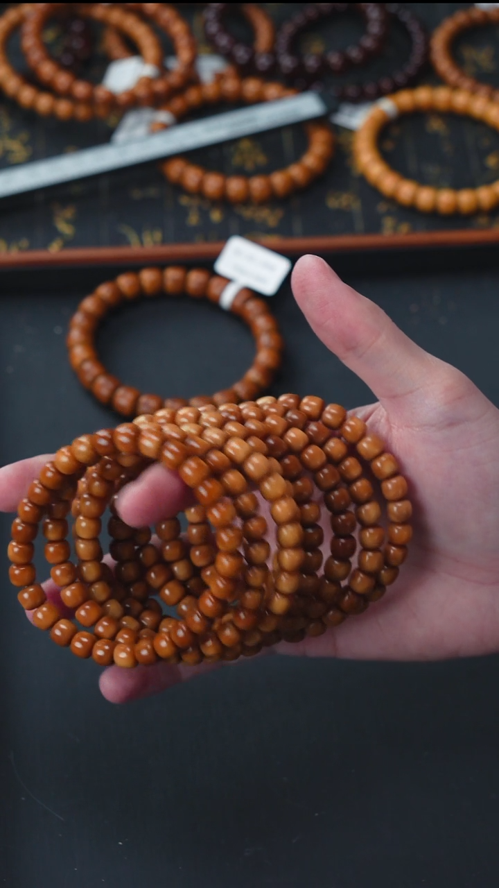 手串紫金鼠玉化龙脊菩提8