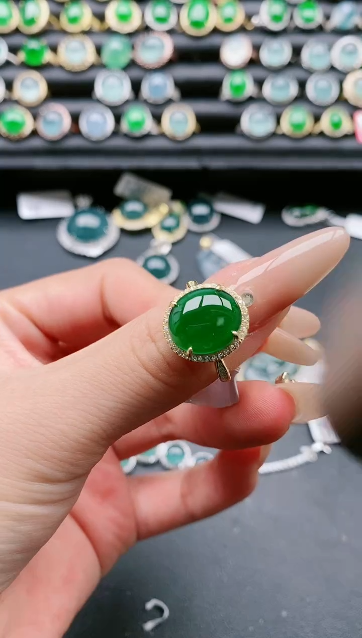 【闪购商品】翡翠戒指银S925镶嵌111111