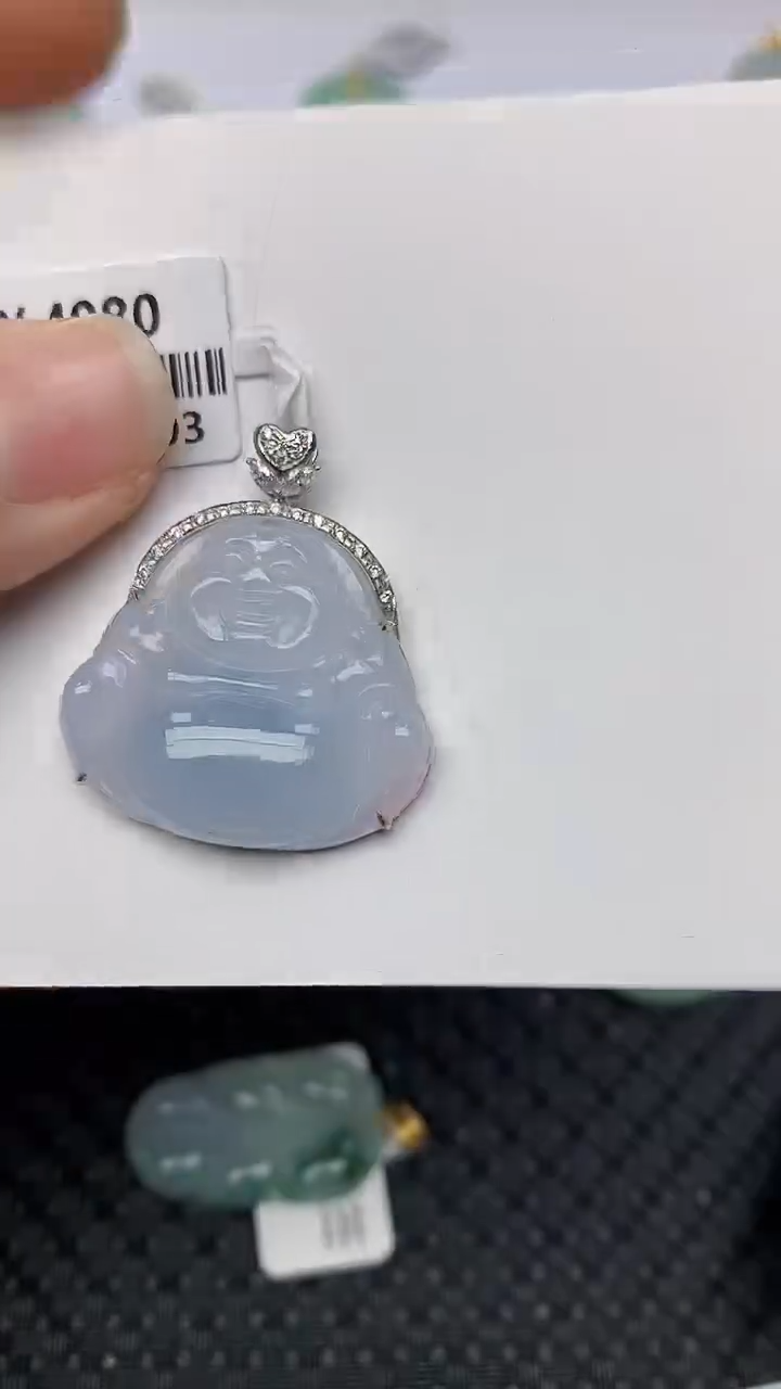 【闪购商品】翡翠颈饰18K金镶嵌天然翡翠a货