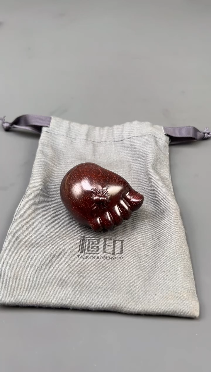 檀香紫檀（小叶紫檀）把件印度小叶紫檀 知足