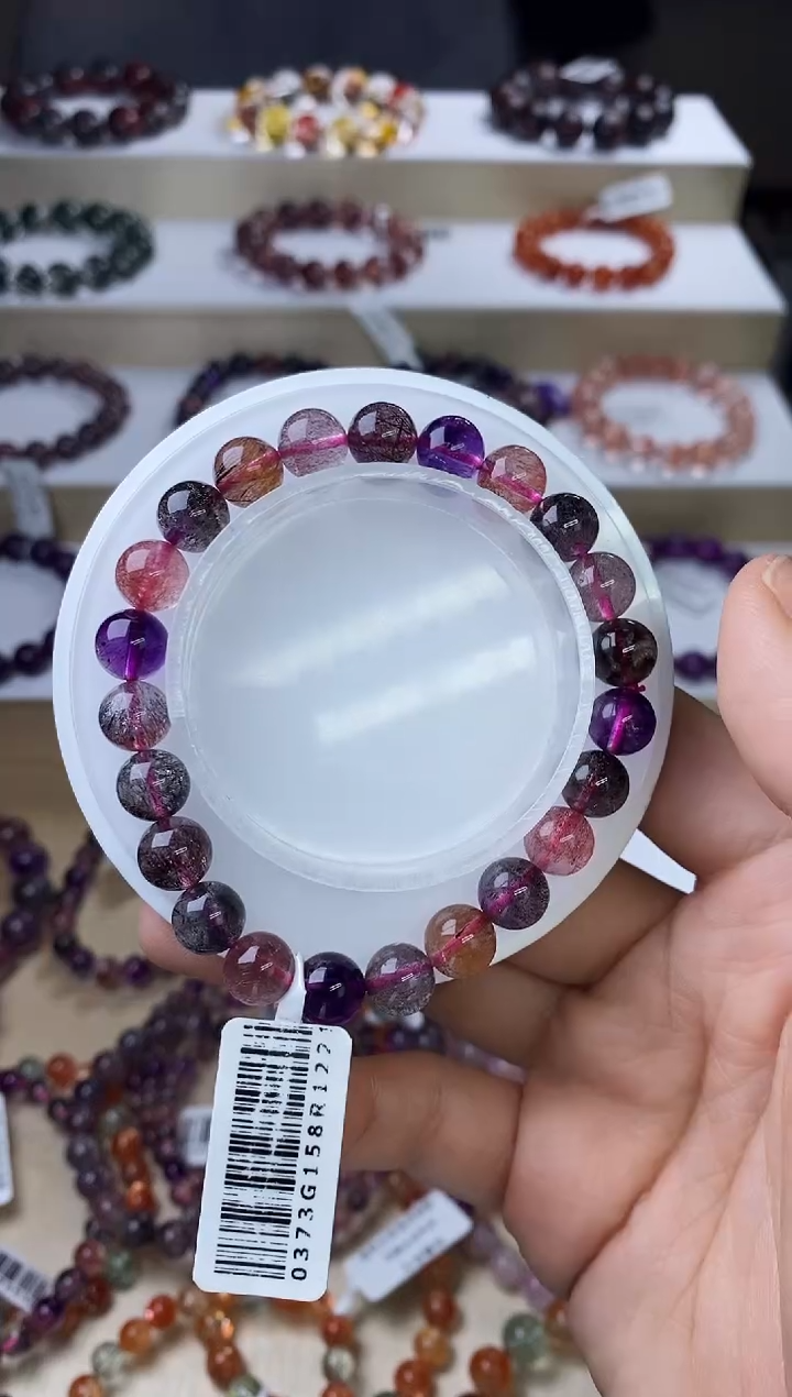 【闪购商品】水晶手链未镶嵌黑加仑超七单圈8m+