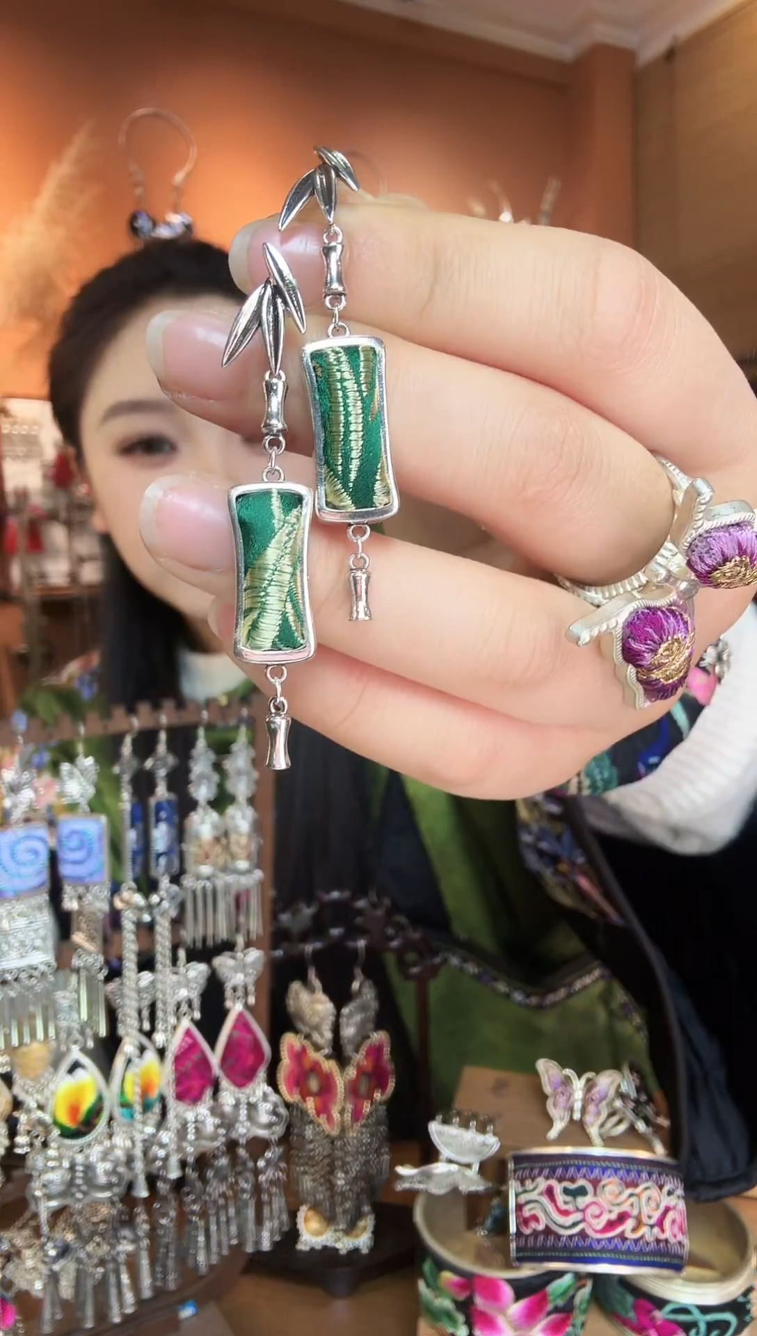 刺绣纯手工民族风耳环