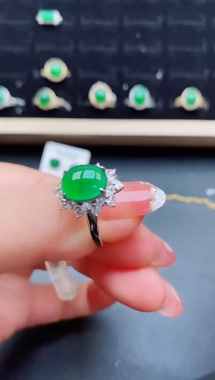 【闪购商品】翡翠戒指银S925镶嵌1212