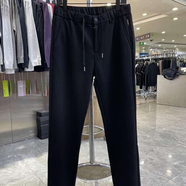 （370）保暖舒适加绒加厚松紧腰抽绳休闲裤好穿品牌撤柜剪标