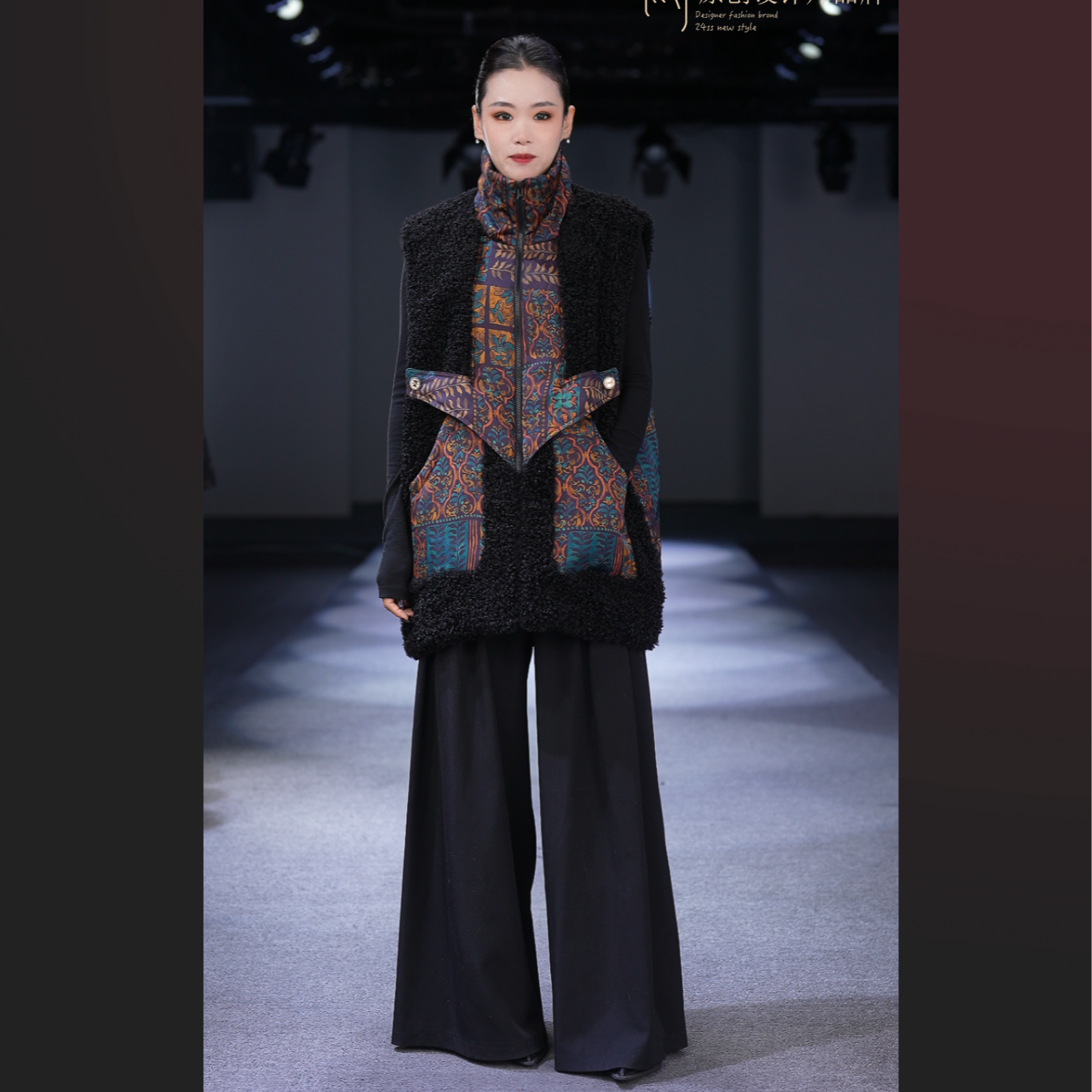 【镶守·晴含】冬季时尚优雅潮酷气质设计师款宽松百搭保暖马甲G6077