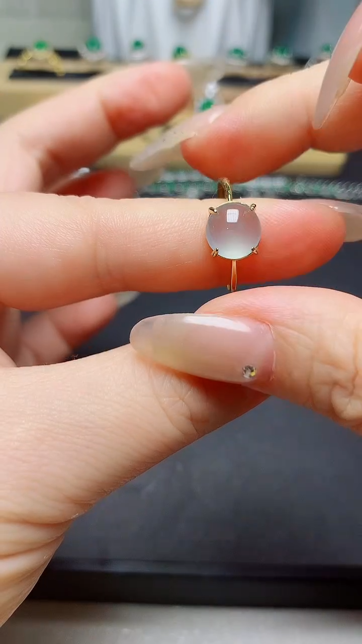 翡翠戒指银S925镶嵌天然翡翠A货s925银镶