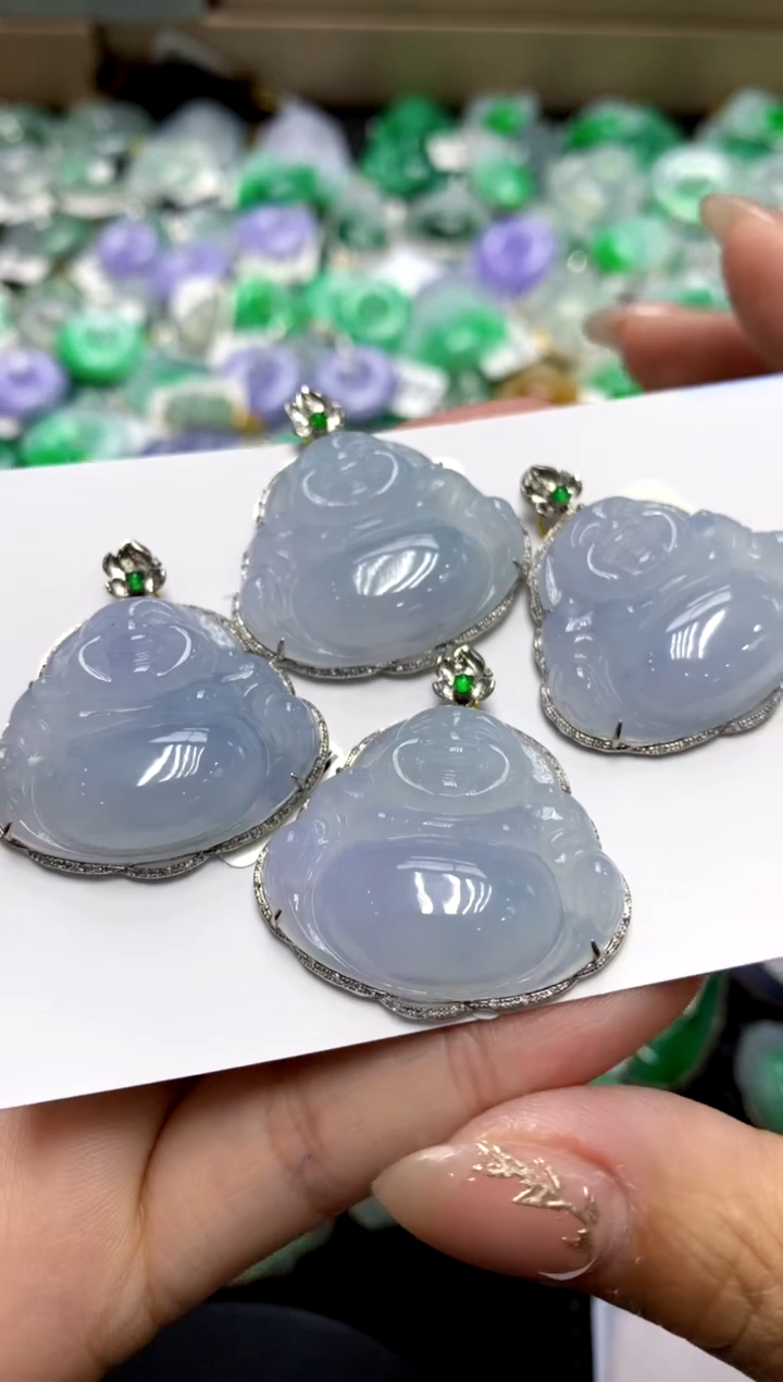 【闪购商品】翡翠颈饰18K金镶嵌11111111（多样性发其一）