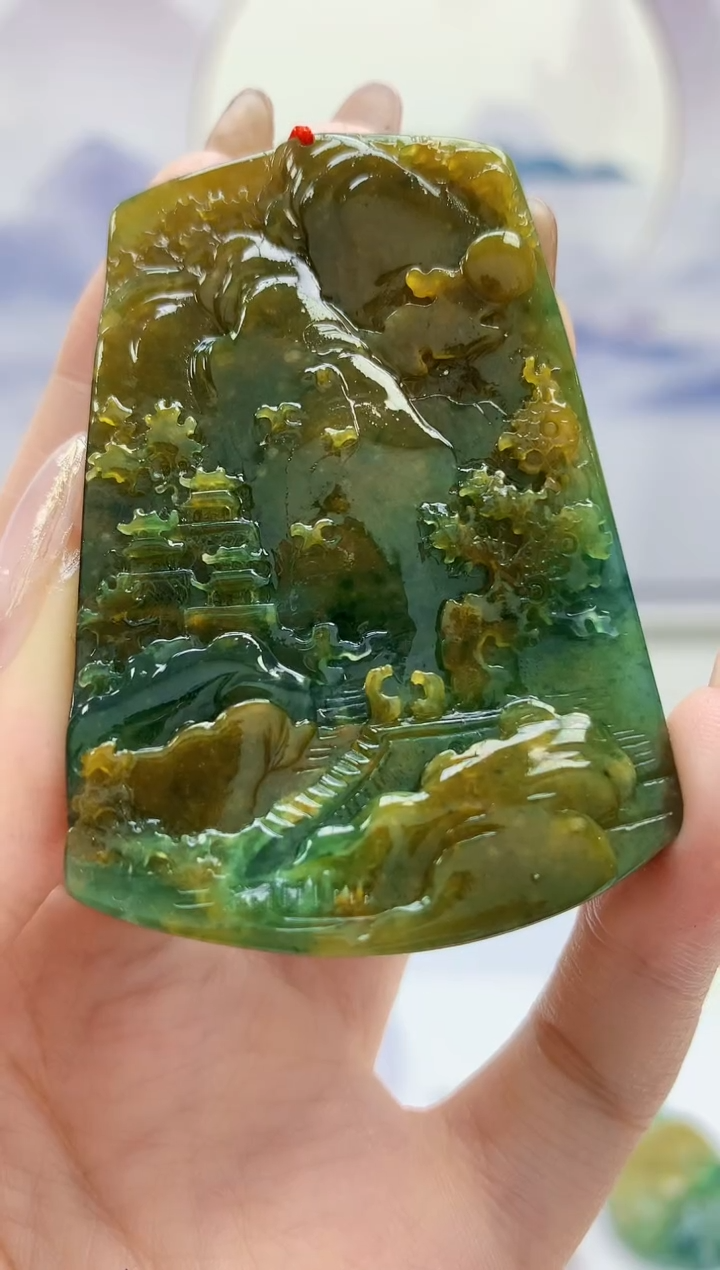 【闪购商品】定制翡翠未镶嵌4812jw-毛货挂件149