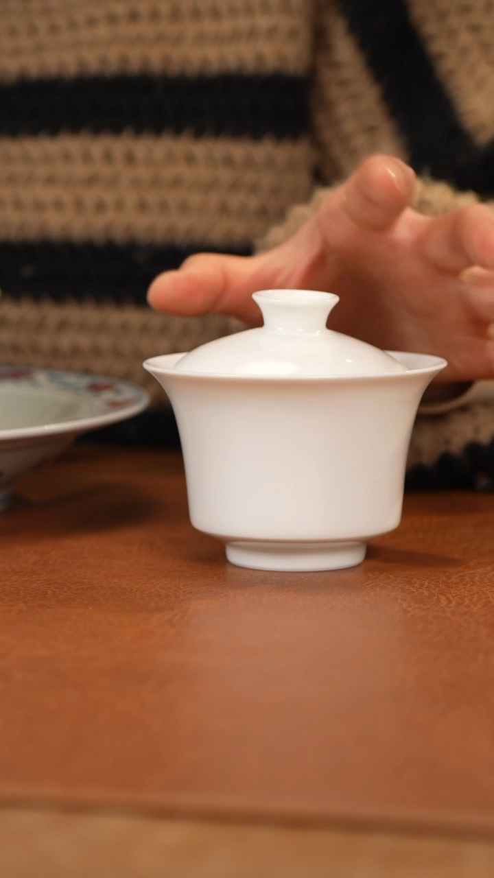 【闪购商品】杯景德镇白胎马蹄盖碗