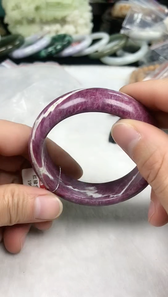 【闪购商品】碧玺手镯未镶嵌红绿宝【57.8mm】拍二发一